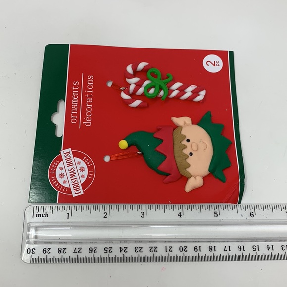 8 piece lot Christmas tree ornaments decorations Elf trees tv and balls new - Picture 10 of 12